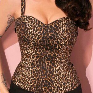 Maneater Top in Wild Leopard Print - Vixen by Micheline Pitt